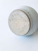 Vase vintage en grès blanc