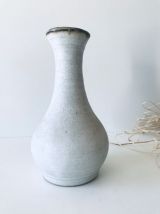 Vase vintage en grès blanc