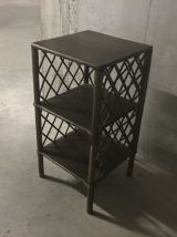 Etagère basse en rotin années 60