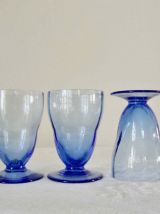 12 verres bleu myosotis