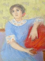 Tableau portrait jeune femme 1930