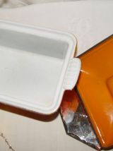 Cocotte-terrine en fonte LE CREUSET "orange volcanique"