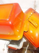 Cocotte-terrine en fonte LE CREUSET "orange volcanique"