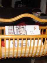 Porte-revues en rotin Vintage