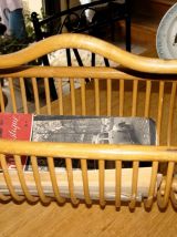 Porte-revues en rotin Vintage