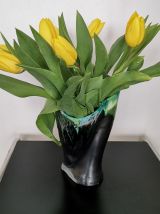 Vase Vallauris lustré noir