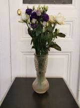Vase en verre dépoli style art déco 