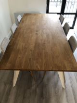 6 chaises danoises originales gris clair pieds bois massif