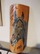  tuile peinte tête cheval - Charente Maritime