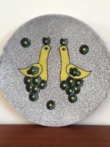 Plat en céramique vintage années 50
