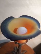 lampe 1930  fer forge tulipe 