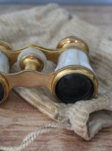 Jumelles de théâtre en nacre et bronze - XIX eme