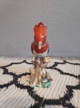 oiseau en céramique craquelée vintage