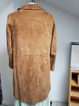 manteau marron clair en peau  T 38 vintage