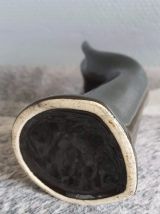 soliflore main en céramique noire