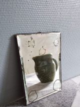 petit miroir ancien au mercure biseauté