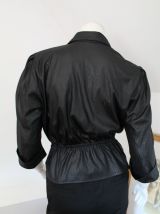 Veste courte peplum légère aspect cuir T 38/40 