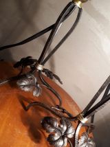 duo de petites lampes fer forge et tulipe    1920 a 30 