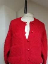 gilet en laine  rouge