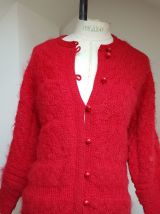 gilet en laine  rouge