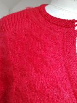 gilet en laine  rouge