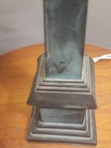 lampe bronze laiton belle patine  (  mini lampadaire)  1940 