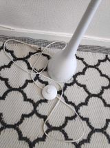 lampadaire métal blanc design articulé des années 80