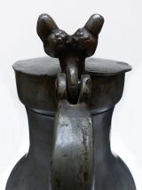 Grand pichet en étain avec couvercle