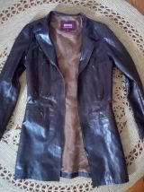 Manteau en cuir femme Red skins (taille M)