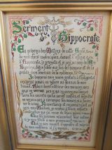 Cadre '' Serment Hippocrate '' 