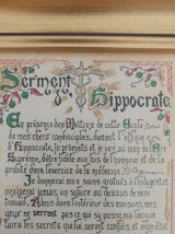 Cadre '' Serment Hippocrate '' 