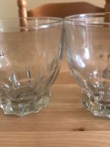Verres à eau ronds vintage