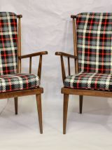 Élégant paire de fauteuils de la maison Baumann,