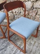 Paire de chaises Baumann "Bemole " 1960