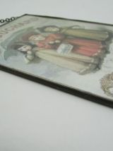 carte postale publicitaire chocolat Suchard sous verre