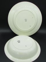 2 ancien plats faience de Badonviller décor de rose