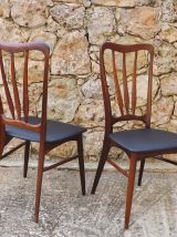 Suite de 6 chaises en palissandre de Rio de Niels Koefoed 