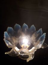  lampe a tulipe opalescente art nouveau 1900 a 1930 fer forg