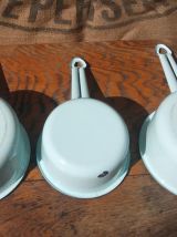 Lot de 4 casseroles émaillées - Années 50