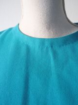 Robe babydoll Mod trapèze Twiggy turquoise vintage 60's