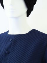 Robe Tergal laine mélangée babydoll Mod vintage 60's