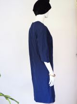 Robe Tergal laine mélangée babydoll Mod vintage 60's