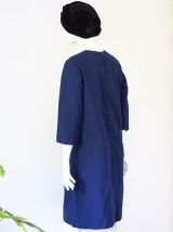 Robe Tergal laine mélangée babydoll Mod vintage 60's