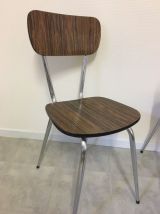 Lot de 2 chaises en formica effet bois