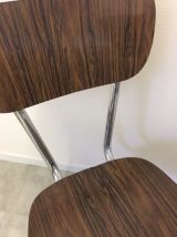Lot de 2 chaises en formica effet bois