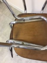 Lot de 2 chaises en formica effet bois