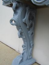 Miroir biseauté sur console et marbre, Rococo