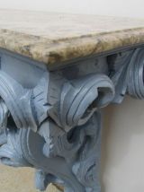 Miroir biseauté sur console et marbre, Rococo