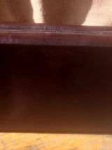 Trousse de toilette vintage en cuir véritable "Le Tanneur" 