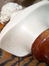 Buste de Chopin sur socle en marbre signé A. Giannelli 